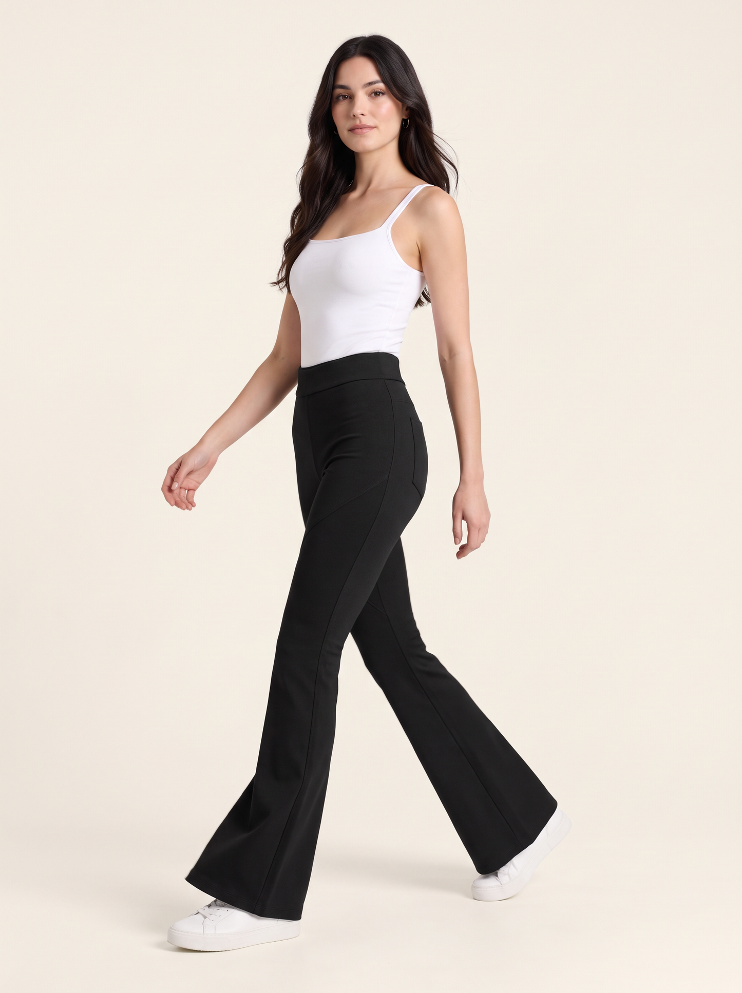 Women’s Bootcut Work Trousers — Black