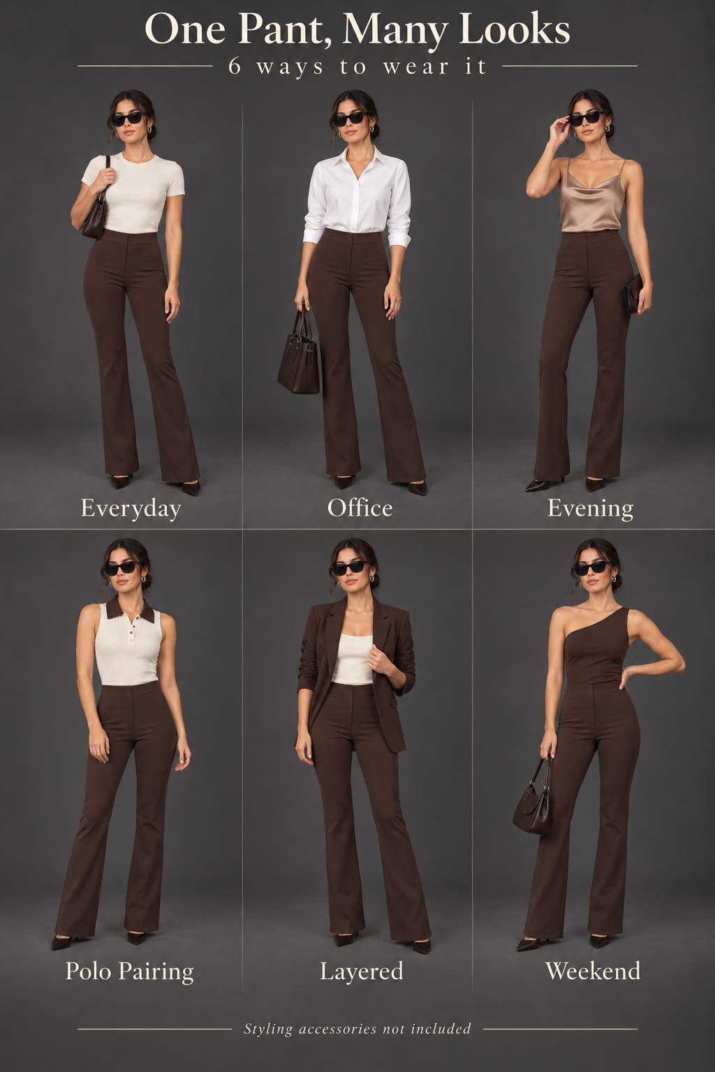 Bootcut Trousers — Chocolate Brown