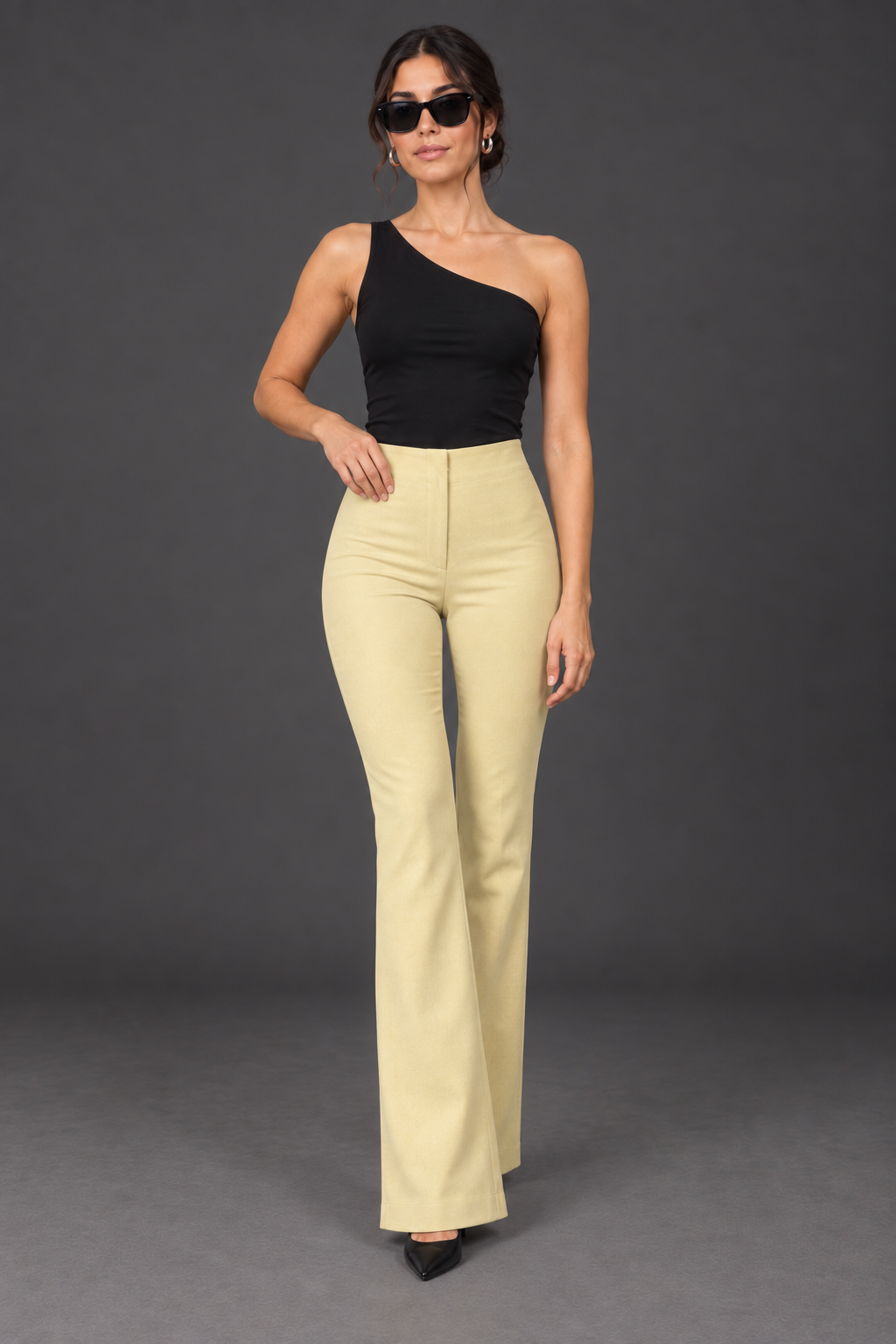 Bootcut Trousers — Butter Yellow