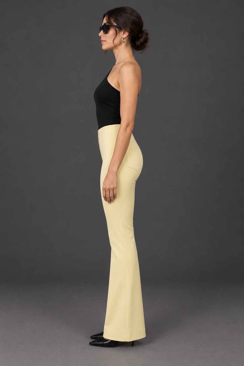 Bootcut Trousers — Butter Yellow