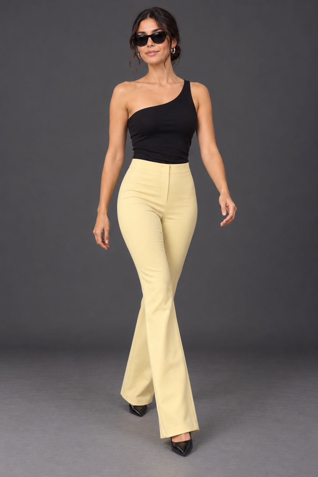 Bootcut Trousers — Butter Yellow